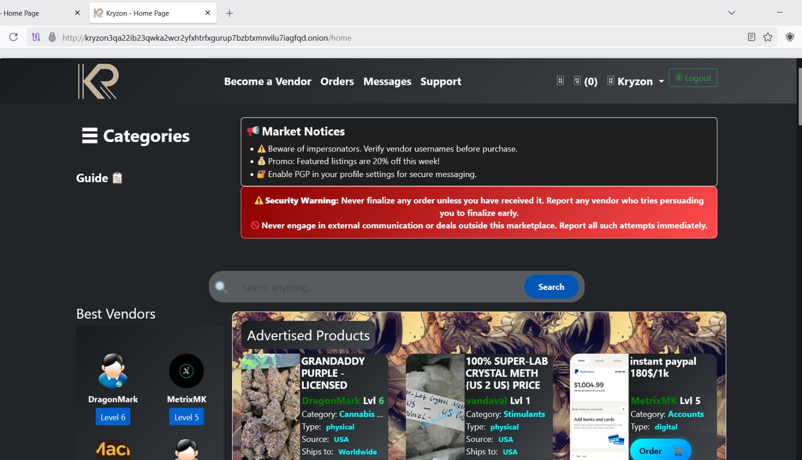 kryzon market